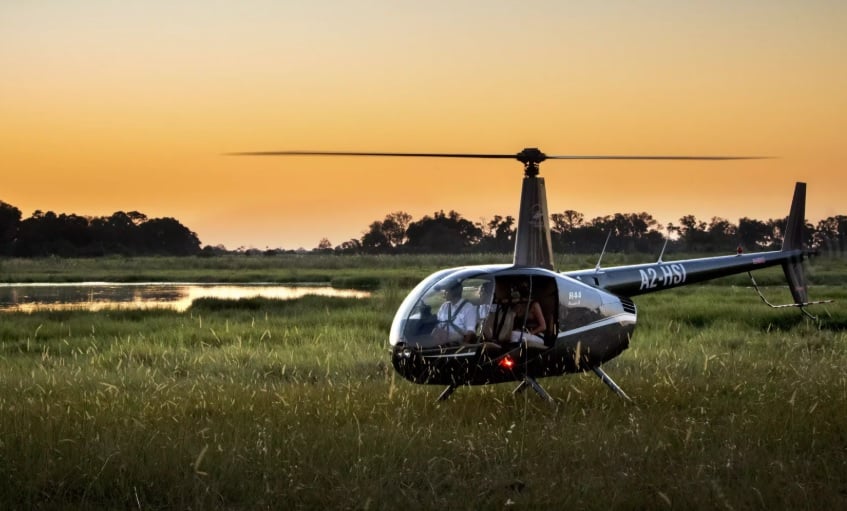 Helicopter Camping Safaris in Botswana
